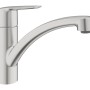 Grohe QuickFix Spültischarmatur Start in Supersteel mit niedrigem Auslauf.