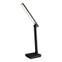 Schwarze LED-Tischleuchte Mover von Näve, 38 cm hoch, für Schreibtisch und Büro.
