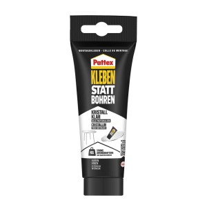 Pattex Montagekleber Kristallklar, 208g Tube, transparent. Kleben statt Bohren für Glas, Spiegel u. mehr.