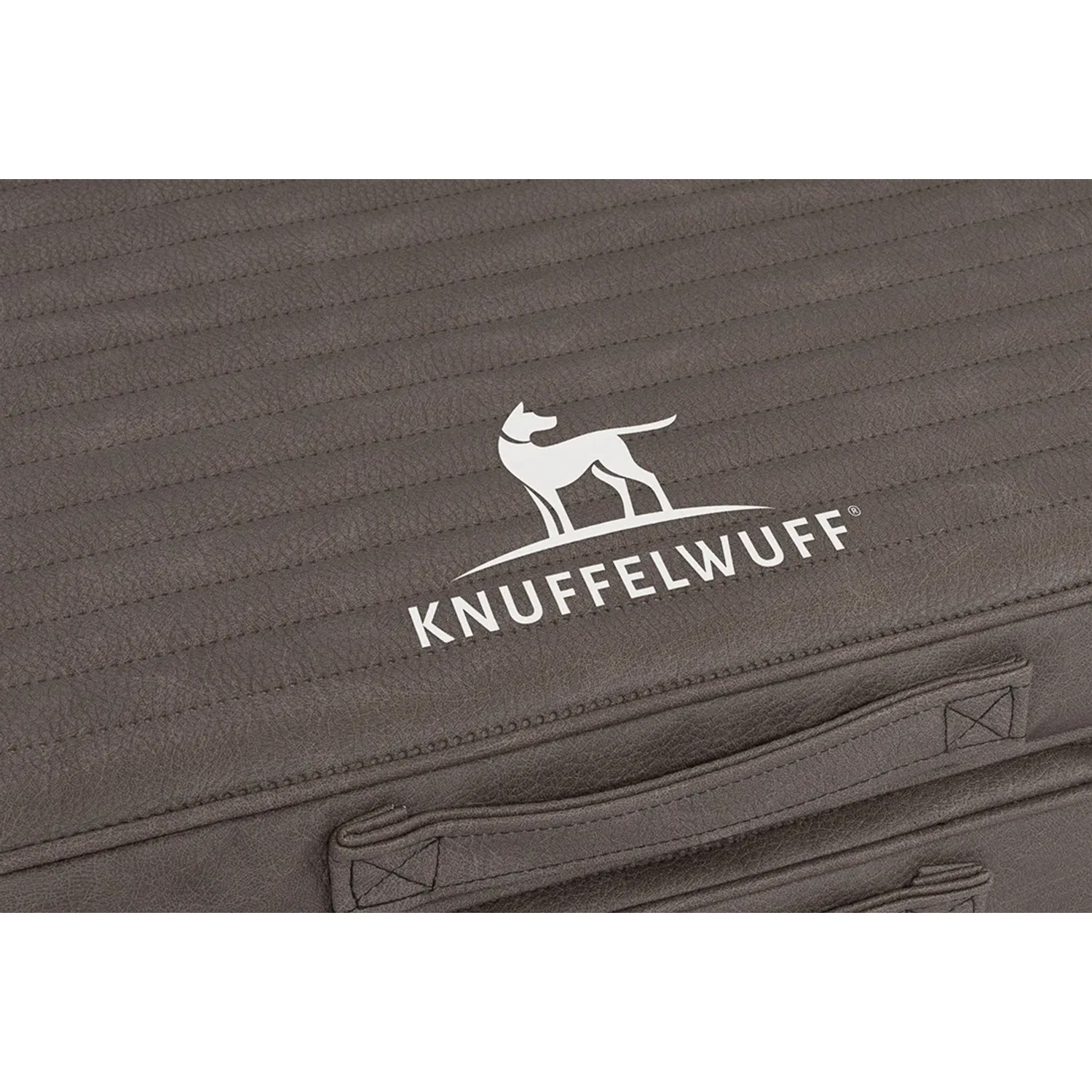 Knuffelwuff Hundematte Roanoke, orthopädisch, faltbar, Kunstleder braungrau, 140x120cm.
