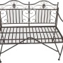 Garten Pleasure Bank Mangan, 106 cm, Stahl, braun-schwarz, mit geschwungenen Ornamenten.