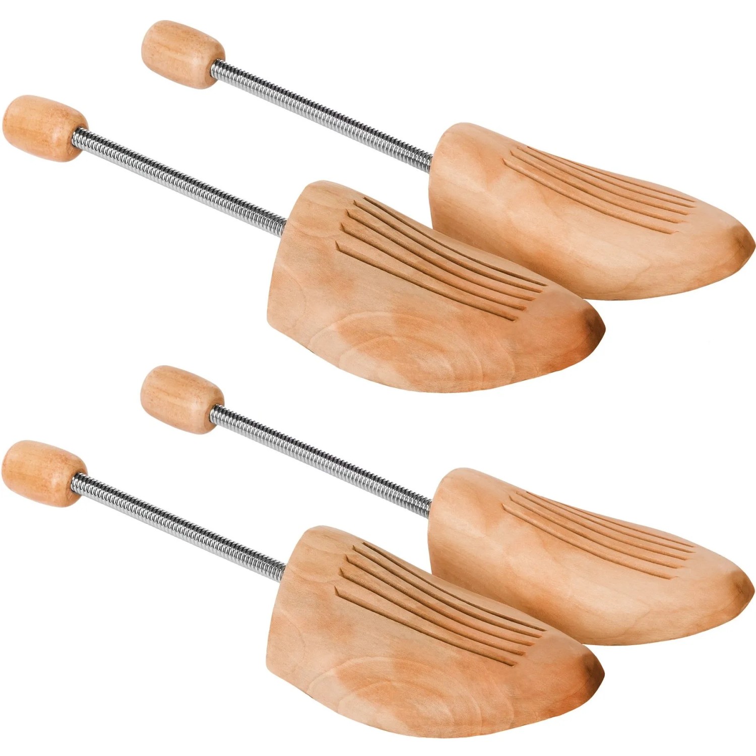 Tectake 2 Paar Spiral Schuhspanner  Aus Lotusholz Für Damen  und Herrenschuhe  32 50 x 9 x 5 50 cm Braun