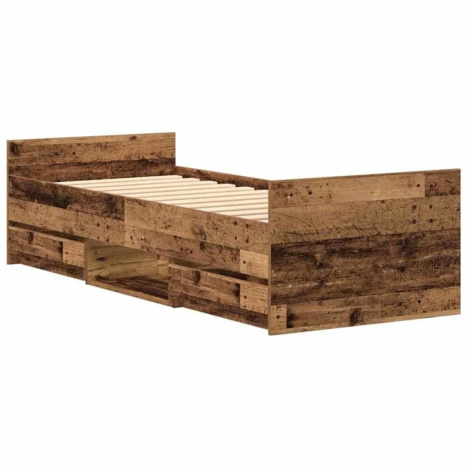 vidaXL Bettrahmen Altholz 193 x 78 x 50 cm Holzwerkstoff 3329306