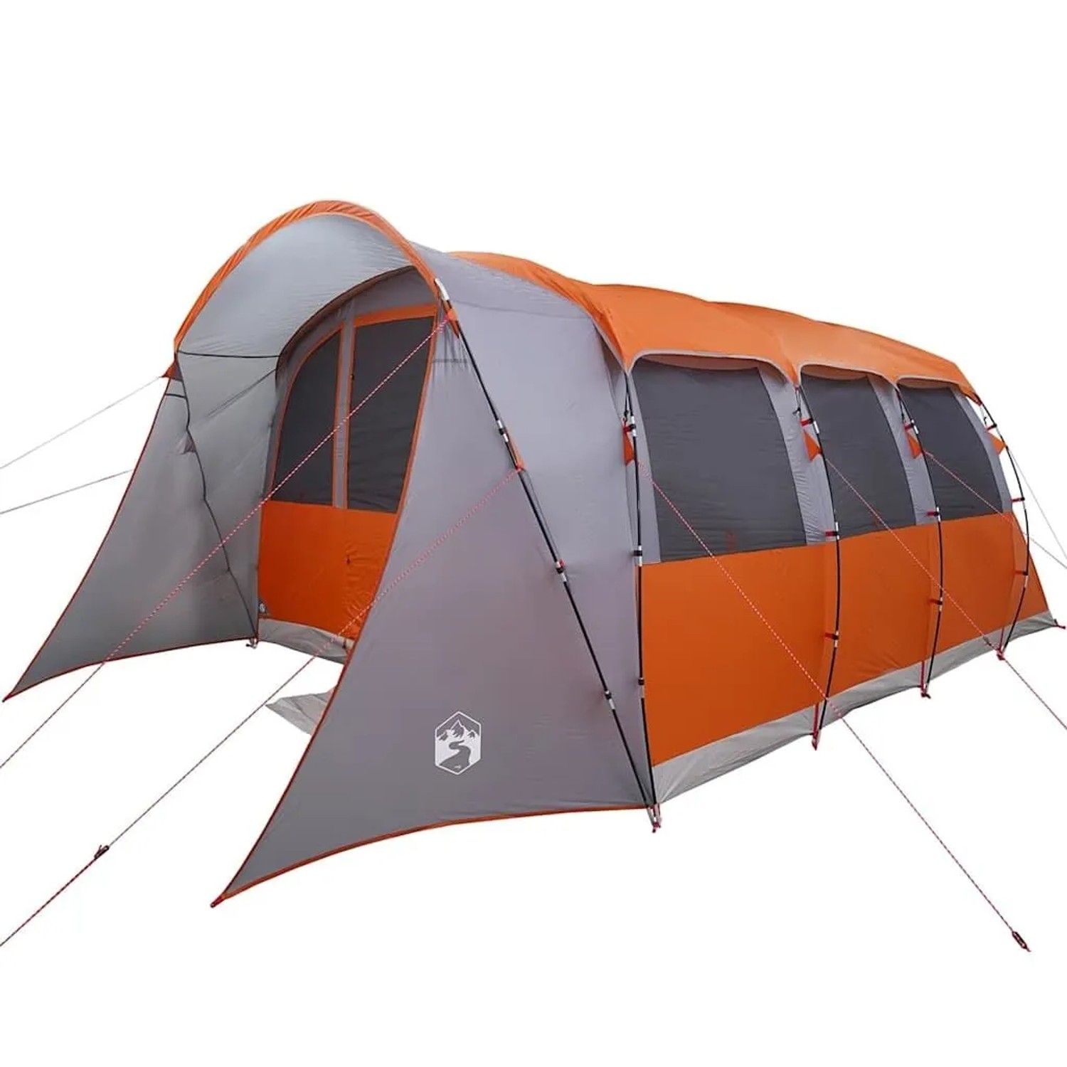 vidaXL Zelte mit Dach Grau und Orange 576 x 325 x 213 cm Polyester 4100684