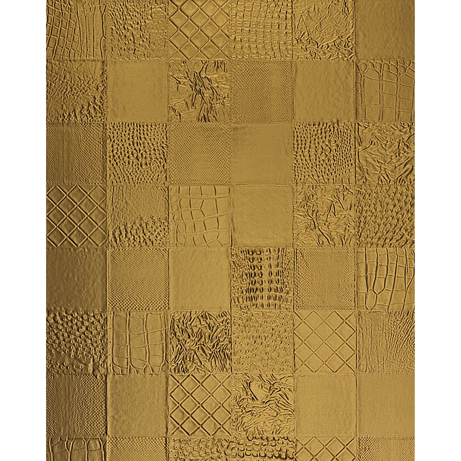 WALLFACE 13926 COLLAGE Luxus Leder Wand-Paneel Verkleidung Tapete Gold 2600 günstig online kaufen