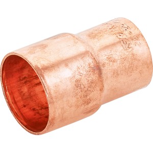 Kupfer Löt-Reduziernippel, 22 mm auf 28 mm, für Sanitär- und Heizungsinstallation.