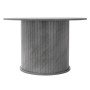 Runder Couchtisch ML-Design in Beton-Optik Grau. Zylindrischer Fuß, runde Tischplatte. Wohnzimmertisch mit Stauraum.
