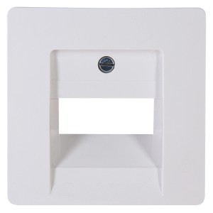 Kopp UAE-Abdeckung Paris Arktisweiß für Datendosen, Detailansicht.