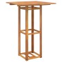 Quadratischer Bistrotisch aus Akazienholz, 75x75x110 cm, ideal für Garten und Terrasse.
