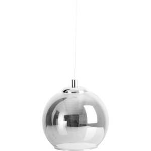 Moderne Näve LED-Pendelleuchte Vaso in Anthrazit mit runder Glasform für Wohn- und Esszimmer.
