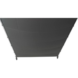 Anthrazitfarbenes Peddy Shield Sonnensegel mit Seilspanntechnik, 330x200 cm, Komplettset.