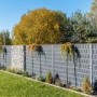 Beiger Rattan Sichtschutz für Doppelstabmattenzaun, UV-beständig, 10 Streifen à 2,55m.