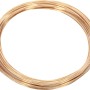 Aufgerollter, goldfarbener Bindedraht Basic aus Messing, 1 mm stark und 7 m lang.