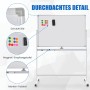 Costway Doppelseitiges Mobiles Whiteboard mit Rollen Weiß 120 x 80 cm_5
