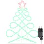 vidaXL Lichterbaum in Weihnachtsbaumform Mehrfarbig 80 x 56 cm PVC 42018958