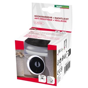 Windhager Mückenabwehr Classic mit Nachtlicht, Stecker für Innenräume.