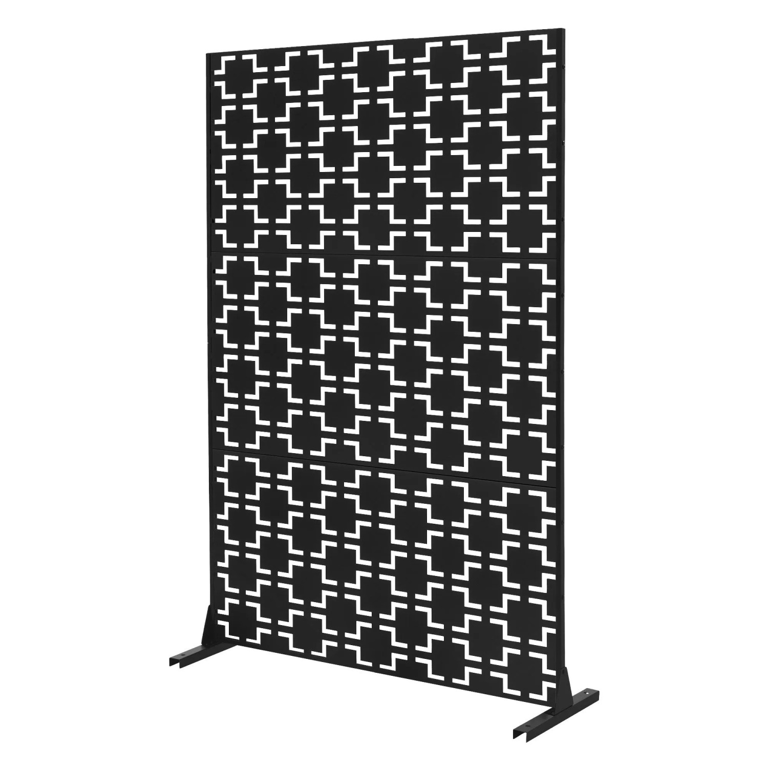 ML-Design Metall-Sichtschutz Milano 120x180 cm Schwarz aus Stahl
