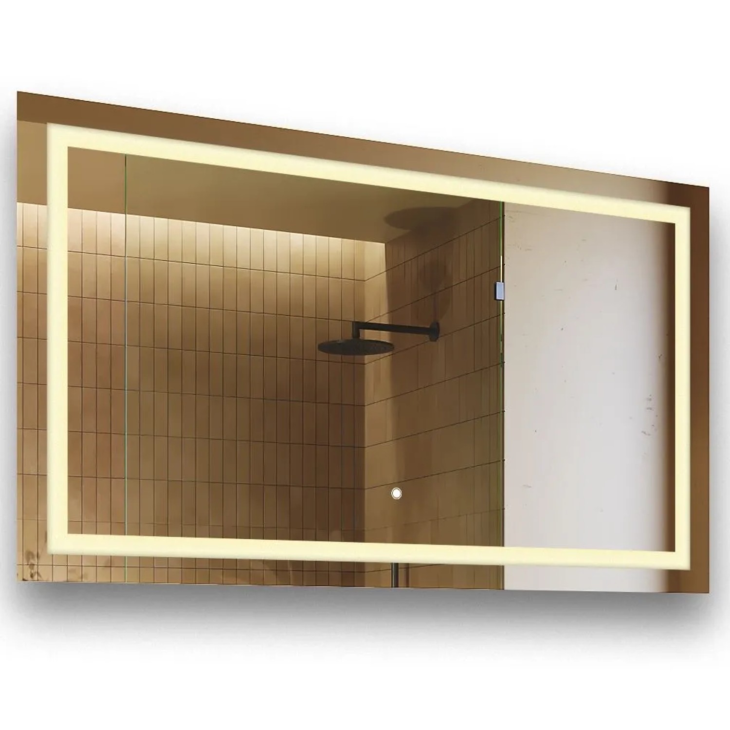 Artforma LED Badspiegel Rechteckig 120x70 cm mit Beleuchtung Touch Warmweiß Rahmenlos IP21 M016