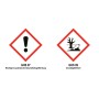 Gefahrensymbole für Fresh-Pool 5in1 Chlortabletten: Reizend (GHS07) und umweltgefährlich (GHS09).