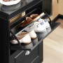 Schwarzer SoBuy Schuhkipper FSR78-SCH mit Schuhen in geöffneten Klappen.