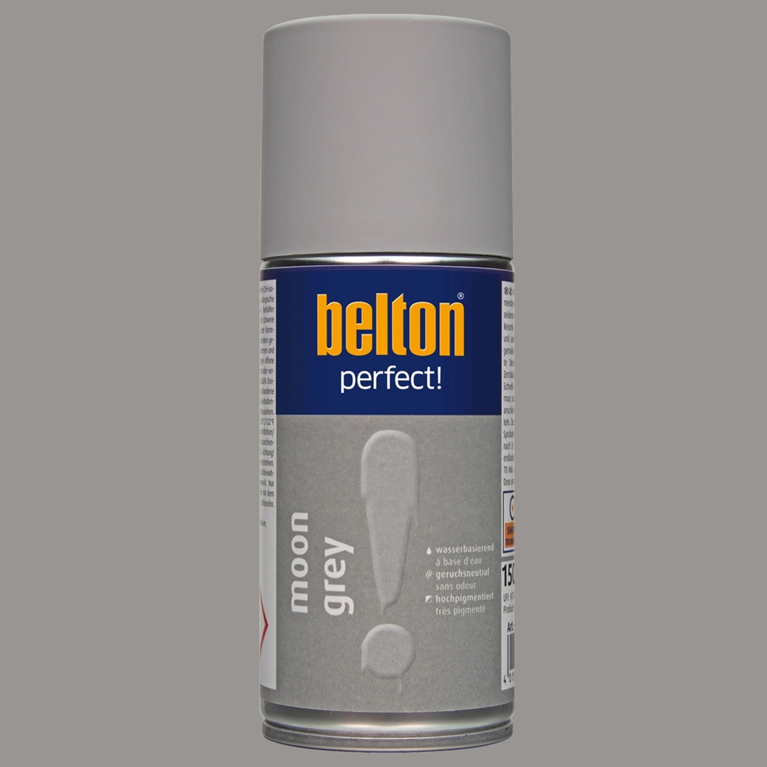 belton Buntlack Perfect Moon Grey, seidenmatt, 150ml Dose.
