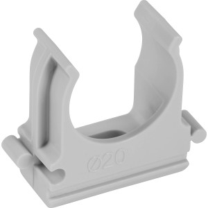 Graue Klemmschelle EUCSB20/250 EN20 zur Befestigung von Kabelkanälen und Rohren, 250 Stück.