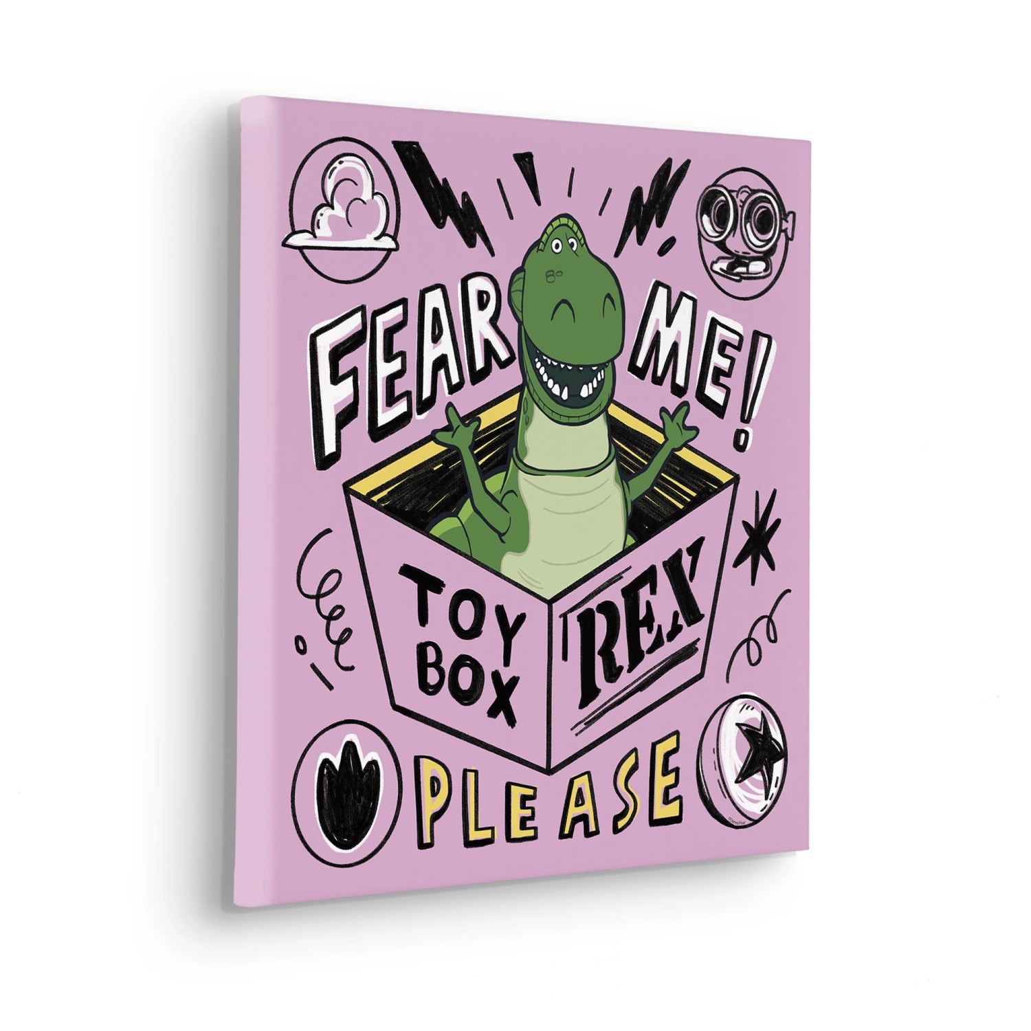 Komar Keilrahmenbild Disney and Pixar Toy Story Fear Me Please Rosa günstig online kaufen