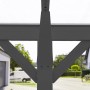 Detailansicht: Westmann Rundbogen-Einzelcarport in Anthrazit mit Doppelstegplatten.