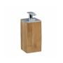 Relaxdays Seifenspender Bambus Kunststoff Nachfüllbar 17 cm x 7 cm x 7 cm 225 ml