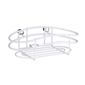 Wenko Wandablage Classic Plus, weißer Stahl, zur Aufbewahrung von Badartikeln.