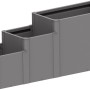 Biohort Pflanzkasten DaVinci, Version 3, Quarzgrau-Metallic, Metall-Hochbeet mit drei Ebenen.