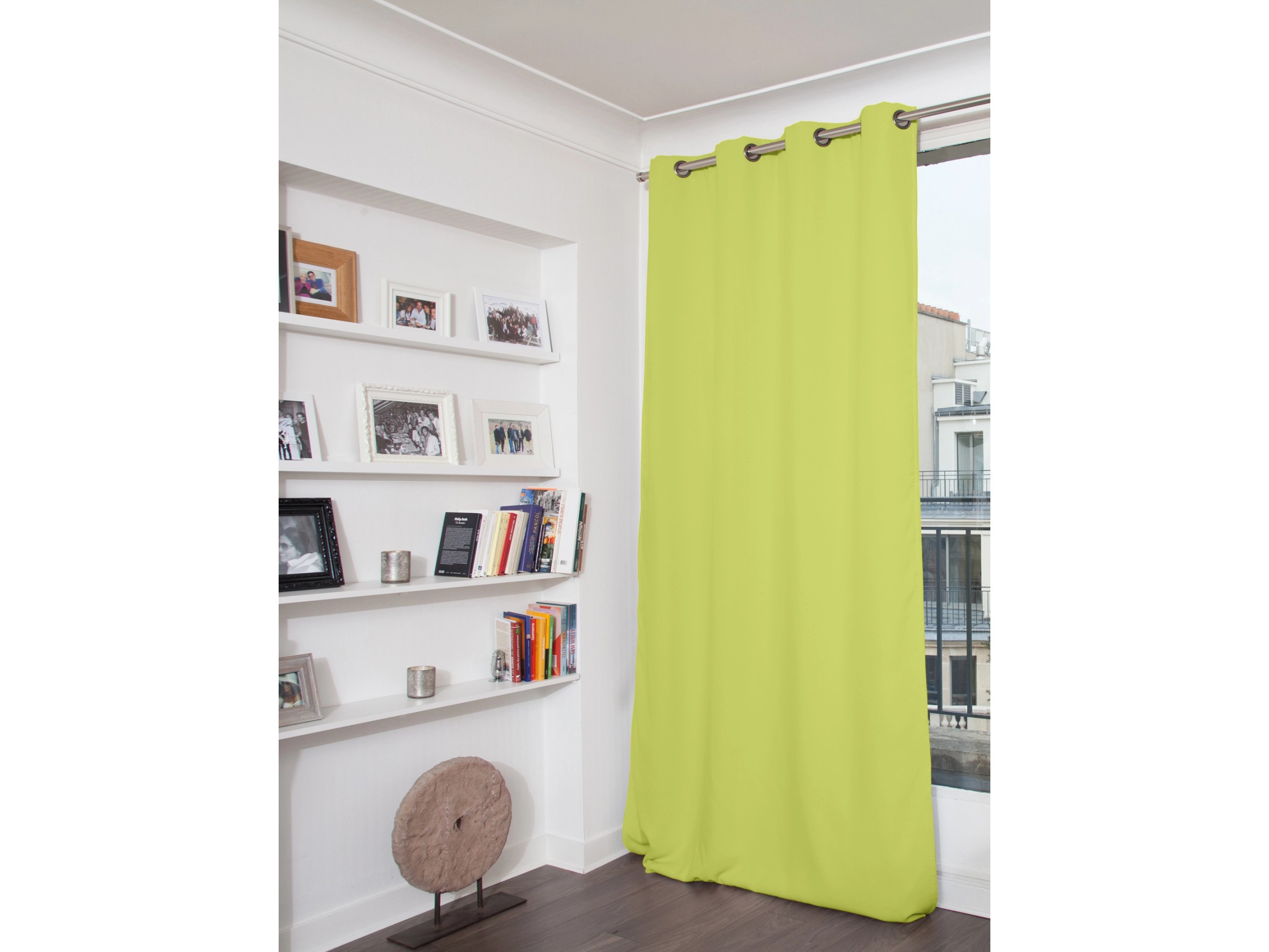 Mrs.Naturall Vorhänge Salbeigrün – 2-teiliges Set, 132 X 228 Cm, Damast-Medaillon-Muster, Raumverdunkelung