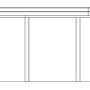 Skizze Carport Friesland Schiefergrau 314x860cm mit Aluminiumdach, Seitenansicht mit Höhenangaben.