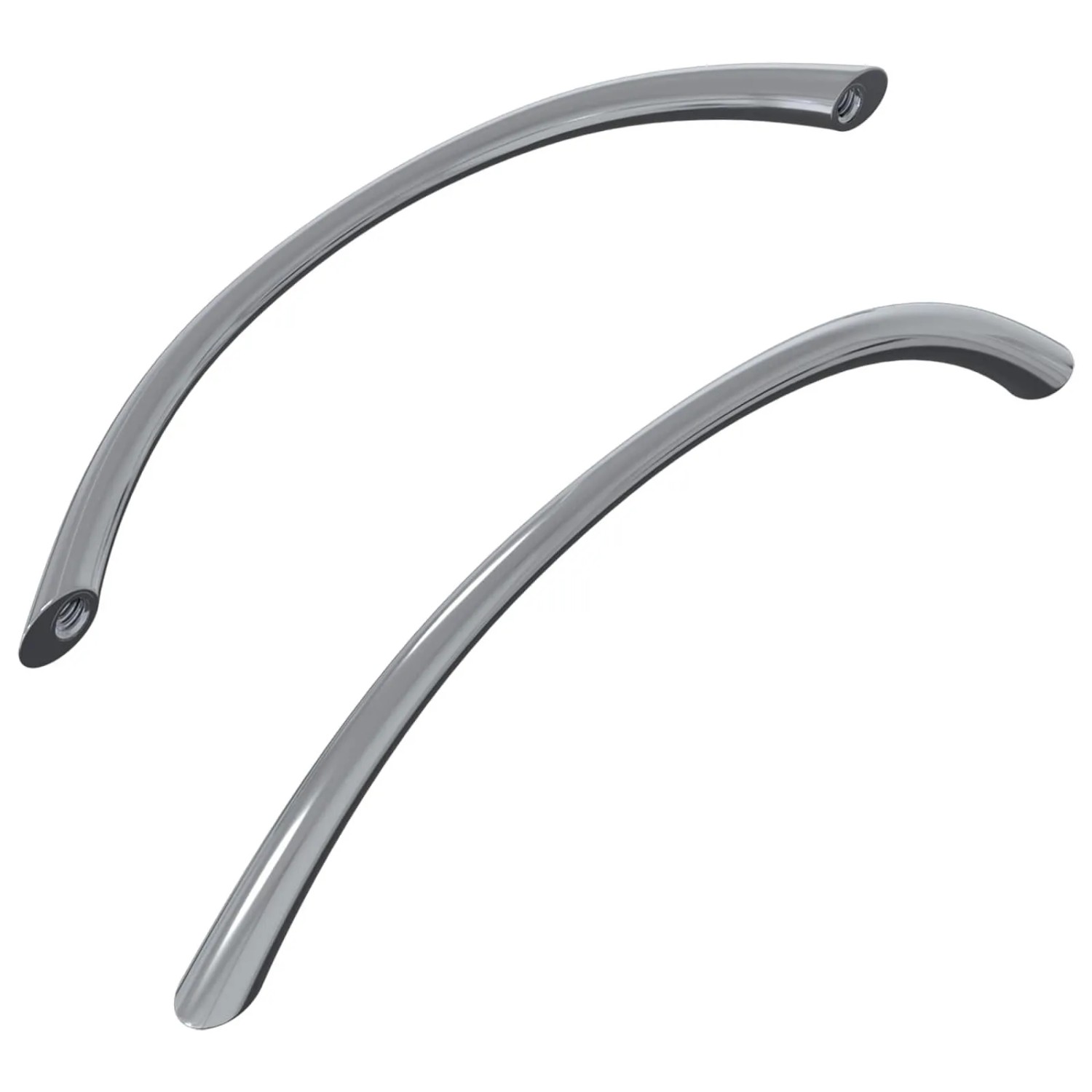 vidaXL Griff 2 Stk Silber 107 x 3,6 x 23 mm Edelstahl 864689