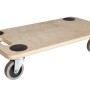Rechteckiges Transportbrett TE-200 mit weichen Rollen und 200 kg Tragkraft.
