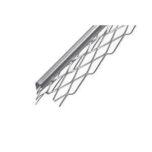 Silbernes ProfileXXL Kantenprofil aus verzinktem Stahl, 25x260cm x 30mm, für präzise Kanten.