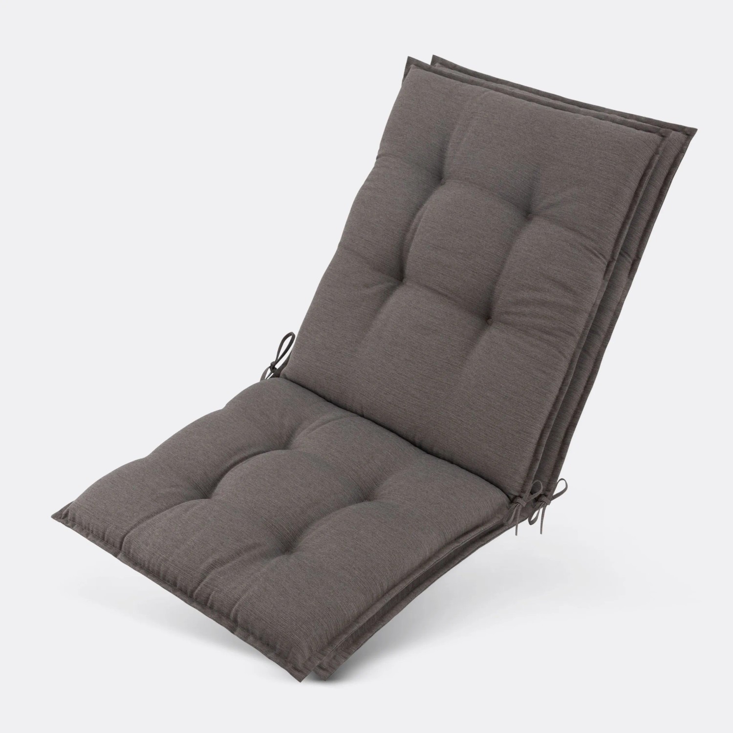Beautissu 2er Set Niedriglehner Auflage Sun-NL 100x50x8cm Taupe