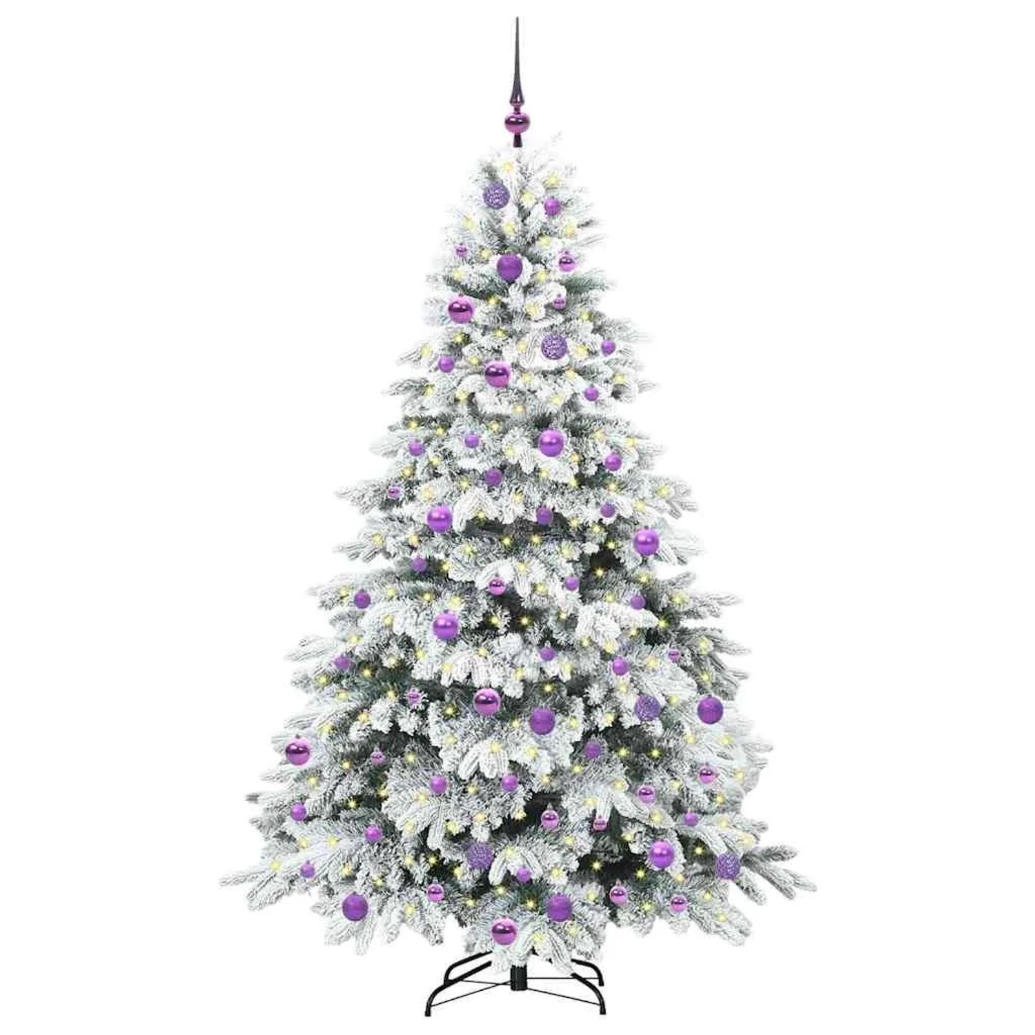 vidaXL Künstlicher Weihnachtsbaum mit 300 LEDs Grün 180 cm PE und PVC 3397620