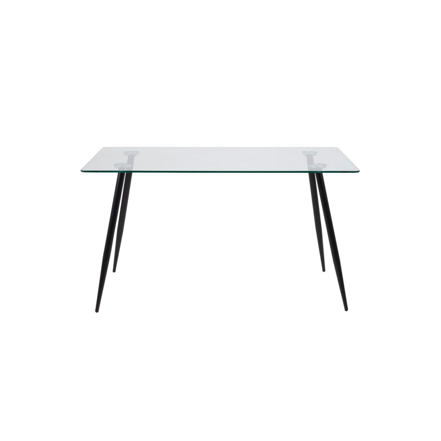 ebuy24 Willy Esszimmertisch aus Klaren Glas mit Schwarzen Beinen 80x140 cm günstig online kaufen