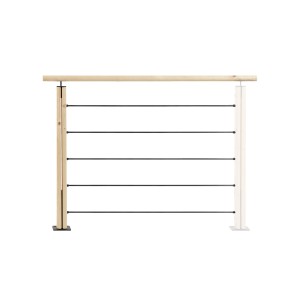 Kordo Geländerset 1m Tannenholz Bodenbefestigung Graphit