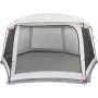 Graues vidaXL Poolzelt 670x590cm mit Netz und abnehmbarem Überzelt.