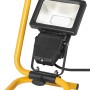 Tragbarer LED-Baustrahler, 10 W, gelbes Stativ, kaltweißes Licht für Baustelle & Werkstatt.