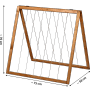 Dobar Rankhilfe Magic Kubus 2.0, Bernstein, 78x58x70cm, Holz mit Jutesträngen für Kletterpflanzen.
