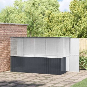 vidaXL Vogelkäfig Anthrazit 315 x 167 x 200 cm Verzinkter Stahl 3325169