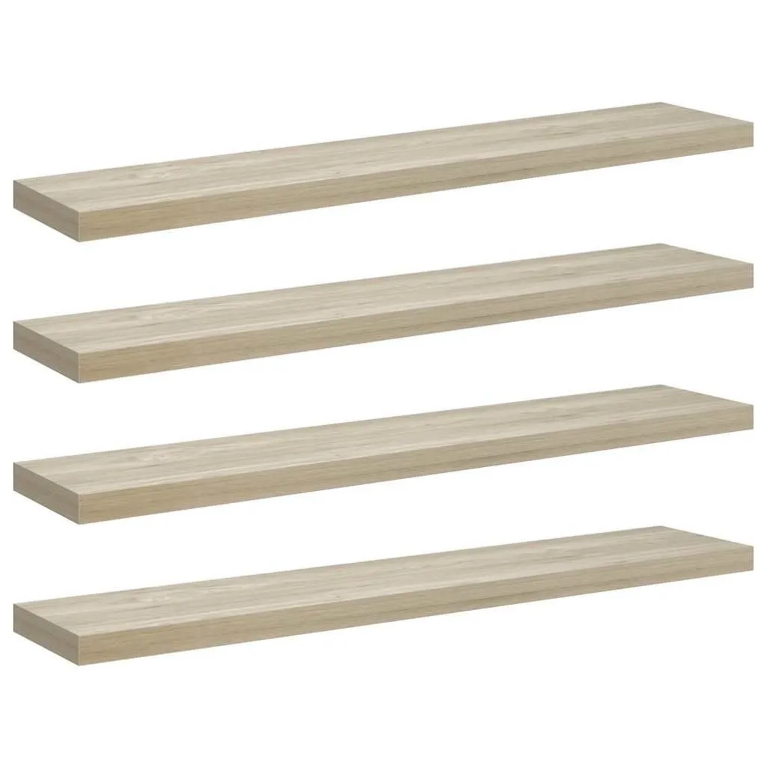 vidaXL Schweberegale 4 Stk Eichen-Optik 120x23,5x3,8 cm MDF 323885