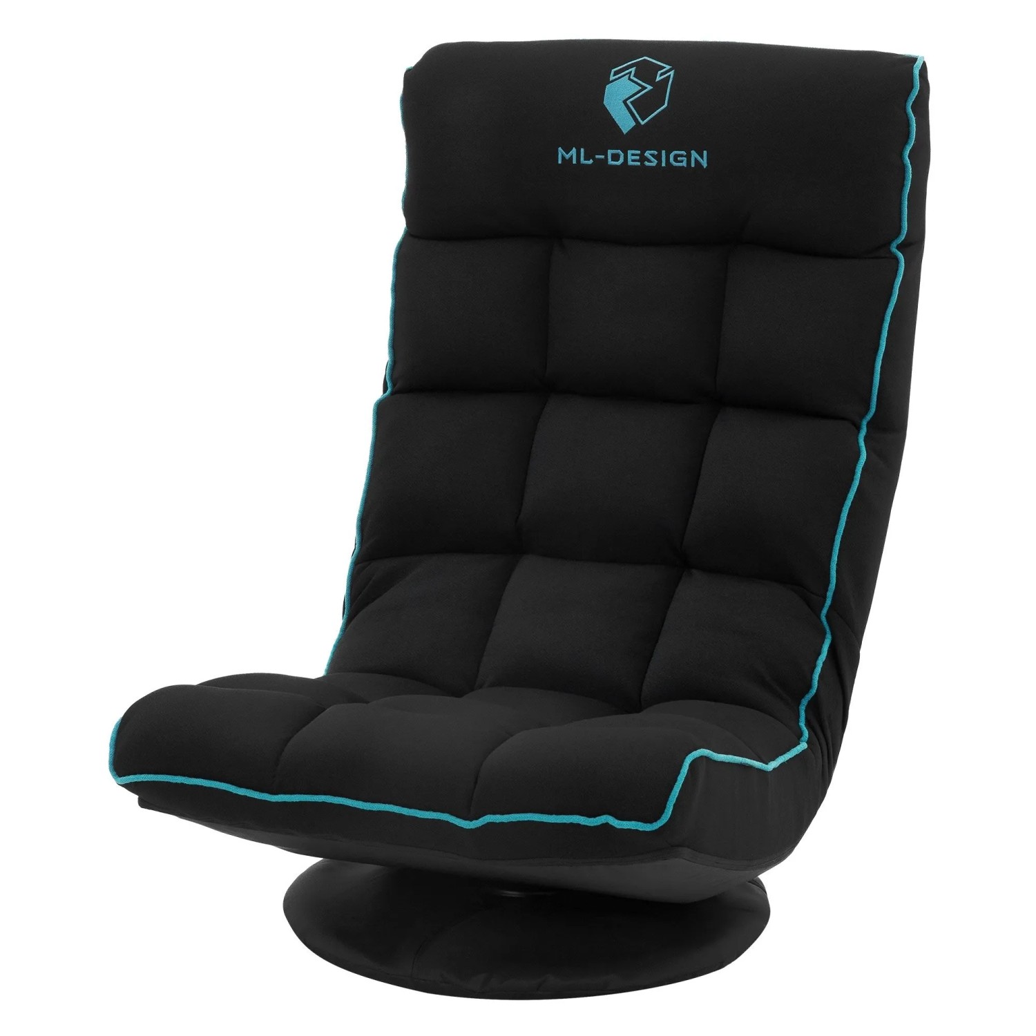ML-Design Gaming Bodenstuhl Schwarz-Türkis 360 Drehbar & Verstellbar