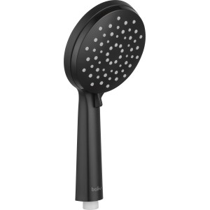 baliv Handbrause HBR-120.160, schwarz matt, mit 3 Strahlarten und Antikalk-Noppen.