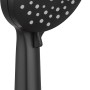 baliv Handbrause HBR-120.160, schwarz matt, mit 3 Strahlarten und Antikalk-Noppen.
