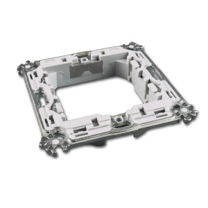 TEM MODUL PLUS Montageträger 2M aus Metall und Kunststoff, ohne Krallen, für modulare Schalterdosen-Einsätze.