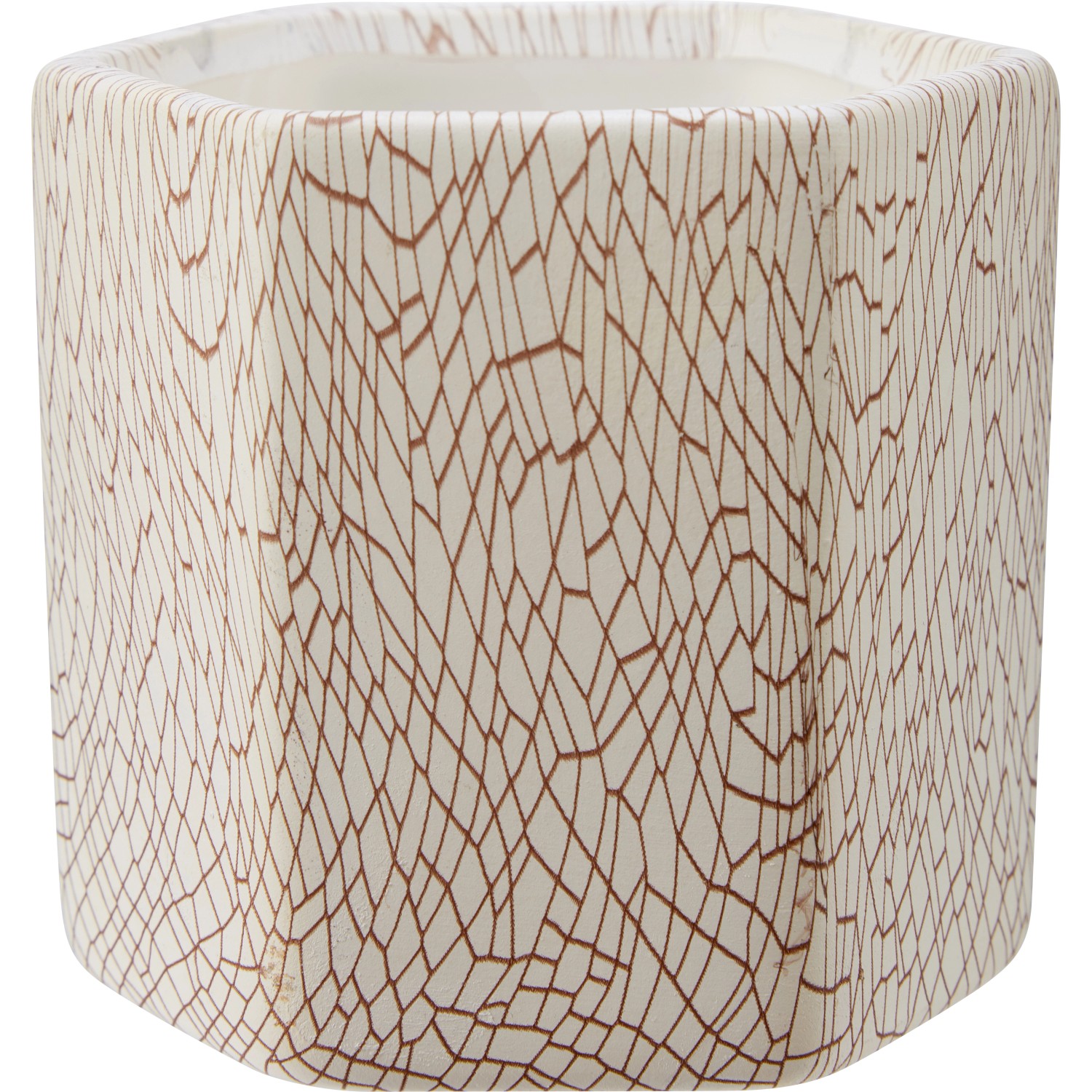 Pflanzgefäß Marmor 8,2 cm x 9 cm x 9 cm Mehrfarbig Weiß-Rotbraun